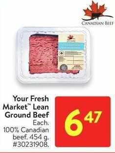 Walmart Your fresh market lean ground beef offer