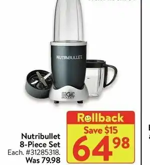 Walmart Nutribullet 8-Piece Set offer