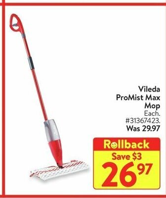 Walmart Vileda Promist Max Mop offer