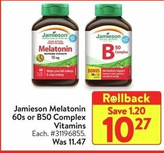 Walmart Jamieson Melatonin offer