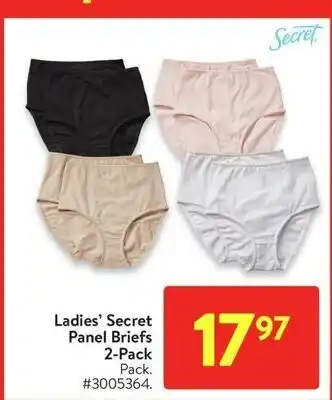 Walmart Ladies Secret Panel Briefs offer