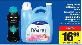 Real Canadian Superstore Downy Fabric Softener Scent Boosters Tide Zero Liquid Laundry Detergent offer