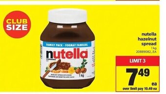 Real Canadian Superstore Nutella Hazelnut Spread offer