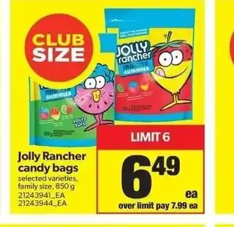 Real Canadian Superstore Jolly Rancher Candy Bags offer