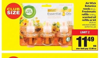 Real Canadian Superstore Air Wick Botanica Reeds Freshmatic Refills Scented Oil Refills or Kit offer