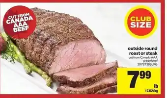 Real Canadian Superstore Outside round Roast Steak offer