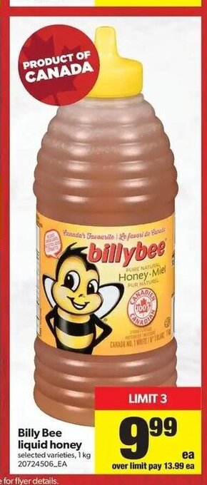 Real Canadian Superstore Billy Bee Liquid Honey offer