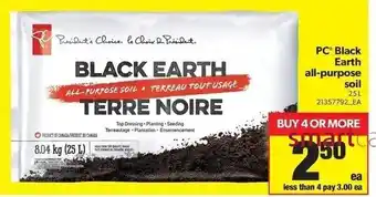 Real Canadian Superstore PC Black Earth All-Purpose Soil 25L offer