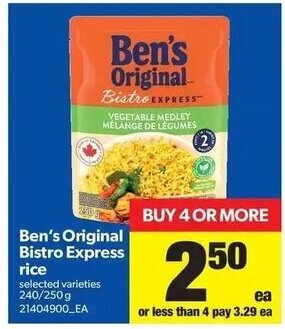 Real Canadian Superstore Ben's Original Bistro Express rice offer