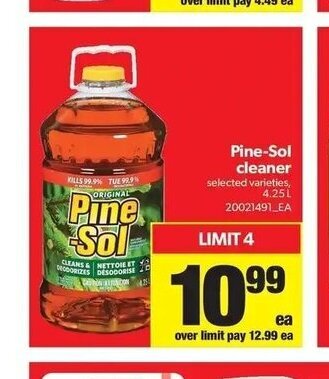 Real Canadian Superstore Pine-Sol Cleaner offer