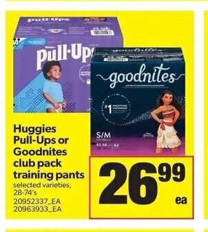 Real Canadian Superstore Huggies Pull-Ups or Goodnites Club Pack Training Pants offer