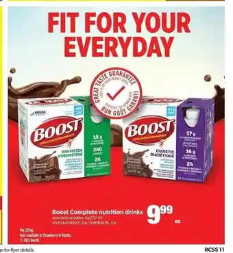 Real Canadian Superstore Boost Complete Nutrition Drinks offer