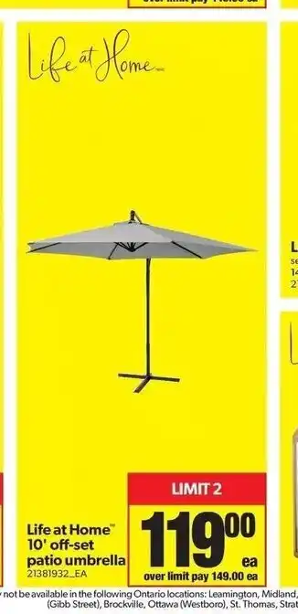Real Canadian Superstore Life At Home" 10' off-Set Patio Umbrella offer
