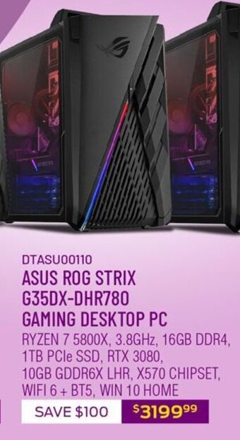 Canada Computers Asus rog strix G35DX-DHR780 gaming desktop PC offer