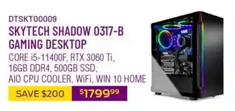 Canada Computers Skytech shadow 0317-B gaming desktop offer