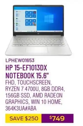 HP 15-EF1013DX notebook 15.6"