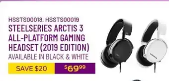 Canada Computers Steelseries Arctis 3 All-Platform Gaming Headset (2019 Edition) offer