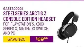 Canada Computers Steelseries Arctis 3 Console Edition Headset offer