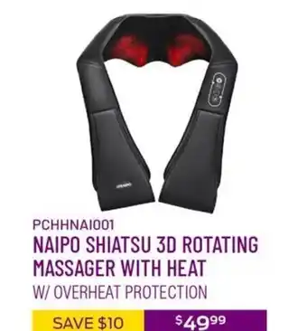 Canada Computers Naipo Shiatsu 3D Rotating Massager With Heat offer