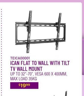 Canada Computers Ican Flat To Wall With Tilt Tv Wall Mount offer