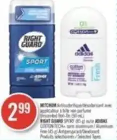 Pharmaprix Right guard adidas offer