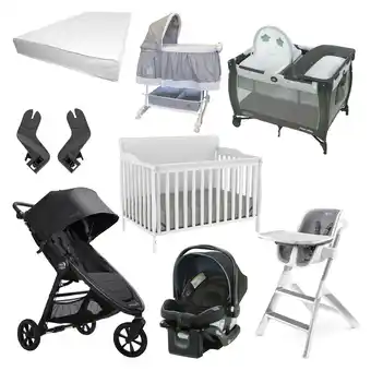 Best Buy Bebelelo Set of 8 Baby Nursery Bundle 93 - Baby Jogger City Mini GT2 Single Foldable Stroller with Graco Car Seat, Crib Bed f offer