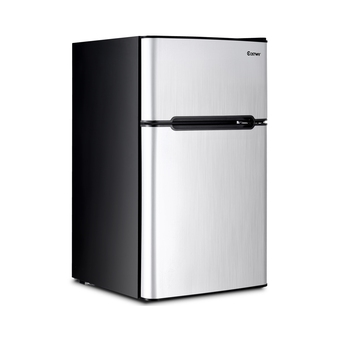 Best Buy Costway Refrigerator Small Freezer Cooler Fridge Compact 3.2 cu ft. Unit offer