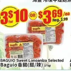 Btrust Supermarket Baguio Sweet Longaniza Selected offer