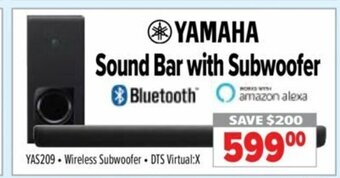 2001 Audio Video Yamaha Sound Bar with Subwoofer offer
