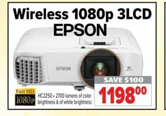 2001 Audio Video Epson Wireless 1080p 3LCD offer