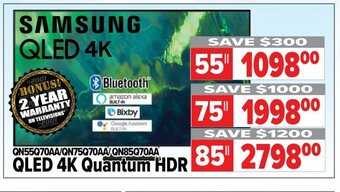 2001 Audio Video Samsung QLED 4k Quantum HDR offer