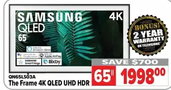2001 Audio Video Samsung The Frame QLED UHD HDR offer