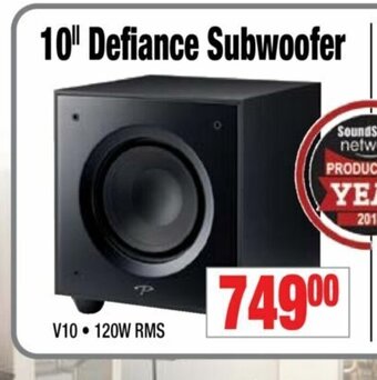 2001 Audio Video 10 Defiance Subwoofer offer
