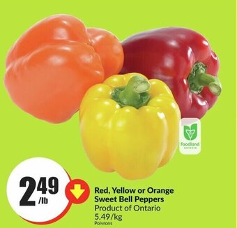 FreshCo Red, yellow or orange sweet bell peppers offer