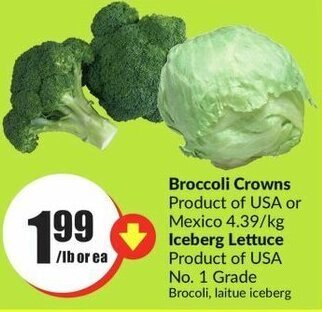 FreshCo Broccoli crowns offer