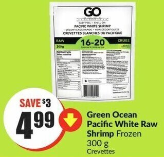 FreshCo Green ocean pacific white raw shrimp offer