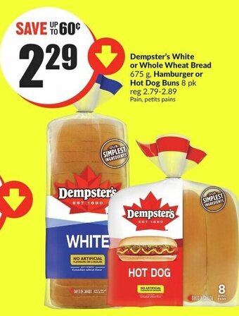 FreshCo Dempster's white or whole wheat bread offer