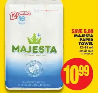 No Frills Majesta paper towel offer