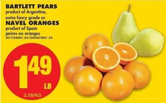 No Frills Bartlett pears offer