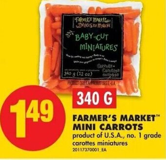 No Frills Farmer's market mini carrots offer