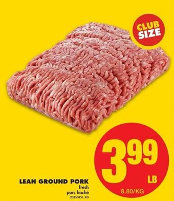 No Frills Lean ground pork offer