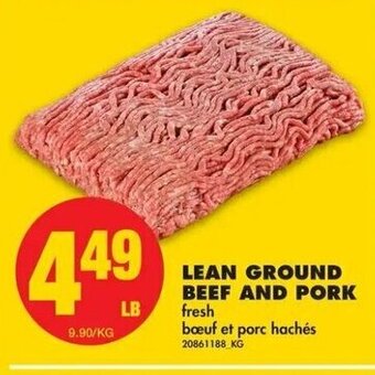 No Frills Lean ground beef and pork offer
