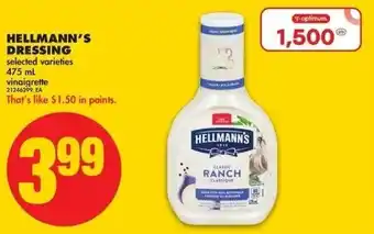 No Frills Hellmann's dressing offer