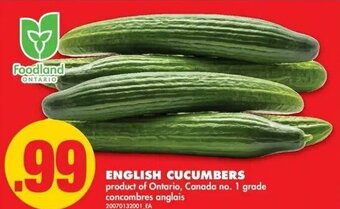 No Frills English cucumbers offer