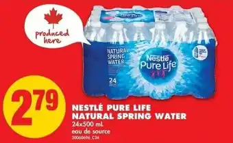 No Frills Nestlé pure life natural spring water offer