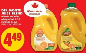 No Frills Del monte juice blend offer