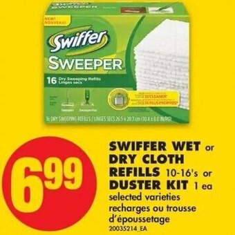 No Frills Swiffer wet or dry cloth refills offer