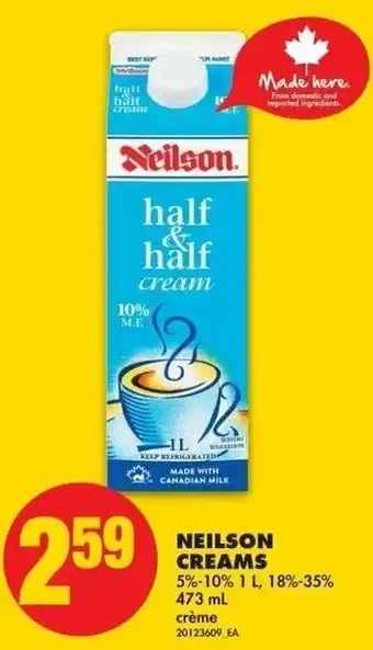 No Frills Neilson creams offer