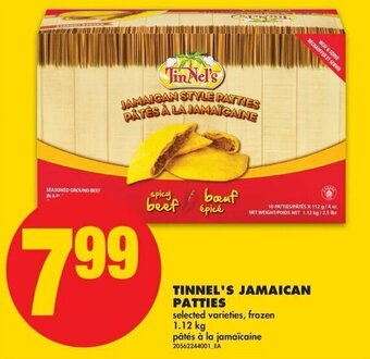 No Frills Tinnel's jamaican patties offer