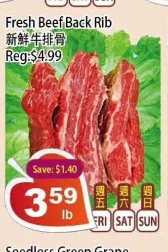 Farm Fresh Supermarket Fresh Beef Back Rib offer
